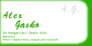 alex gasko business card